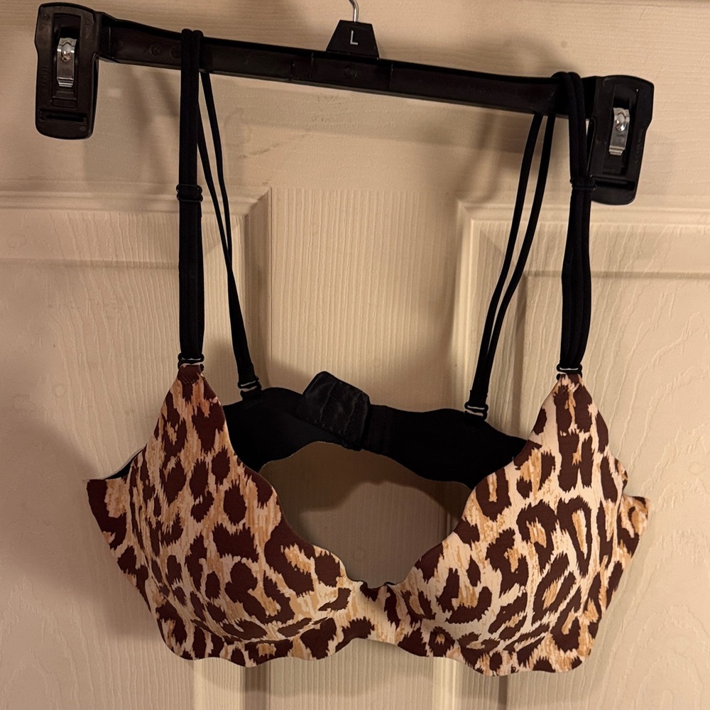 Victoria's Secret Leopard Print Bra - Brown and Black